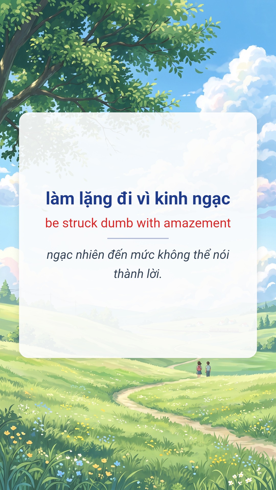 làm lặng đi vì kinh ngạc tiếng Anh là be struck dumb with amazement Hình minh hoạ "làm lặng đi vì kinh ngạc" tiếng Anh là "be struck dumb with amazement"