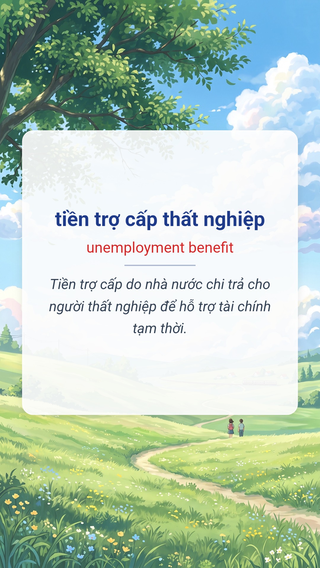 tiền trợ cấp thất nghiệp tiếng Anh là unemployment benefit Hình minh hoạ "tiền trợ cấp thất nghiệp" tiếng Anh là "unemployment benefit"
