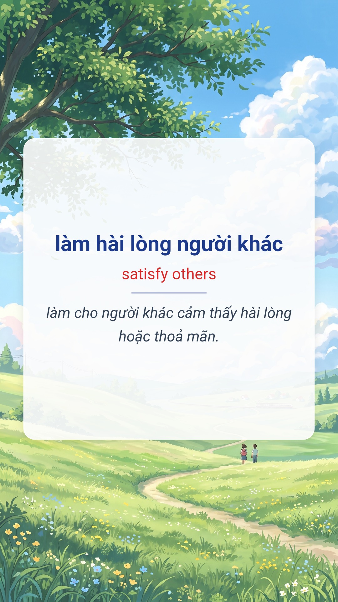 làm hài lòng người khác tiếng Anh là satisfy others Hình minh hoạ "làm hài lòng người khác" tiếng Anh là "satisfy others"